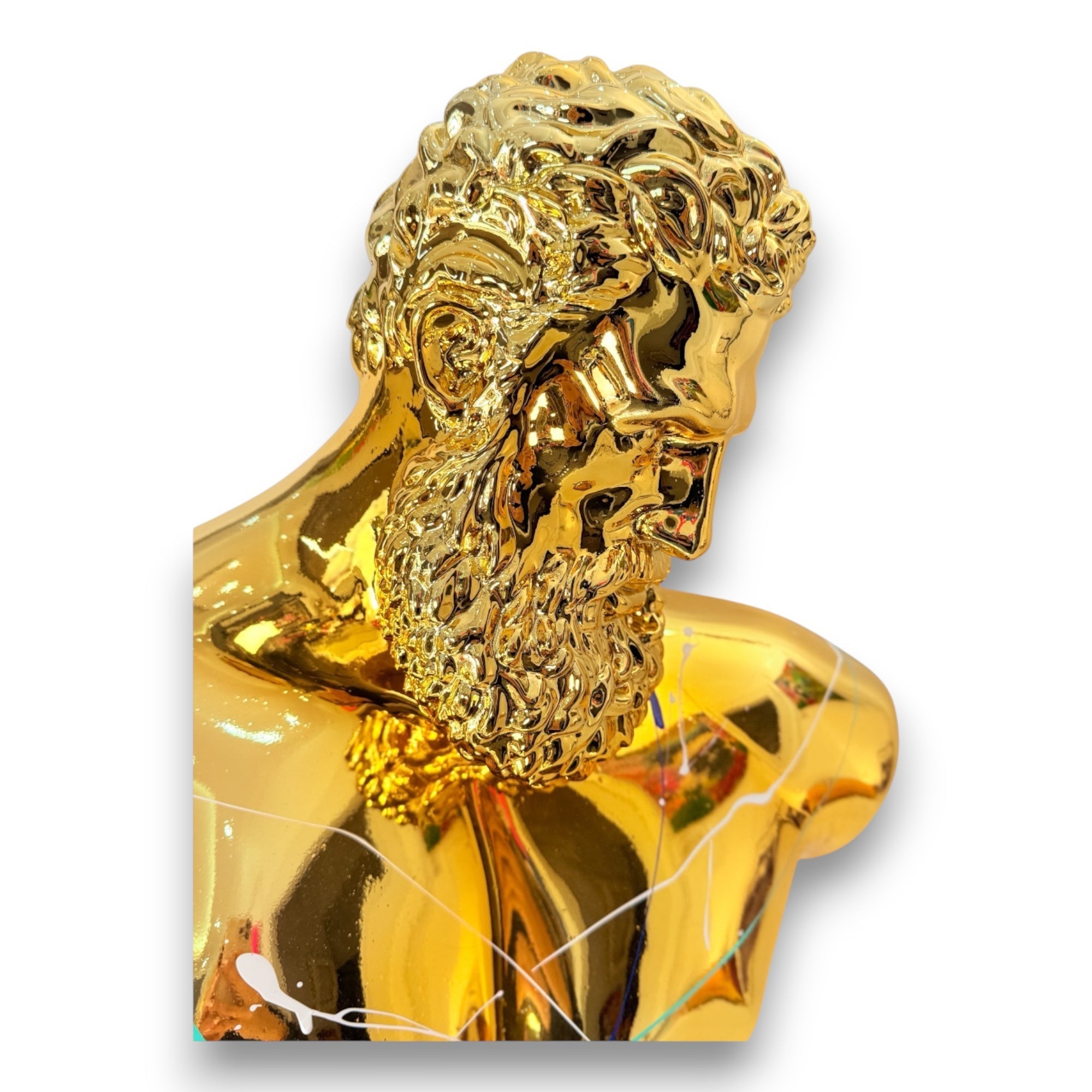 And Iconic Hercules Sculpture 60cm Gold Chrome Style
