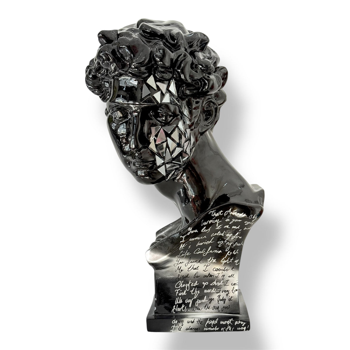 And Iconic Giuliano de Medici Bust Black Mirror Mosaic Style