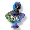 DJ Hercules KING Sculpture - Blue Headphones Pop Art Bust