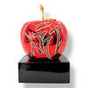 Red Chrome Apple Sculpture - Graffiti Pop Art Apple Decor