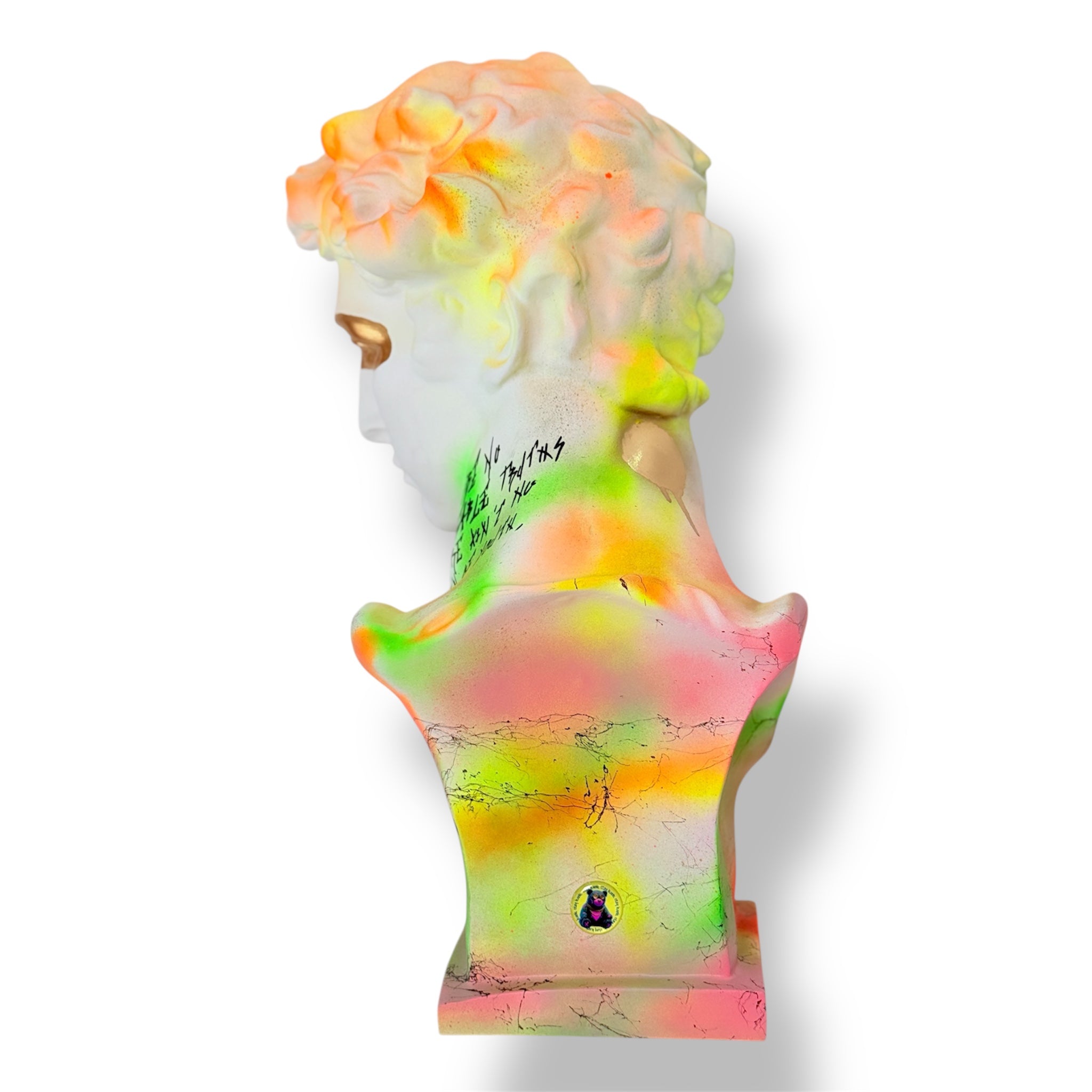 Neon Giuliano de' Medici Bust - Love Graffiti Edition Red Designer-Inspired Decor Sculpture image 5 - HT Animal Supply