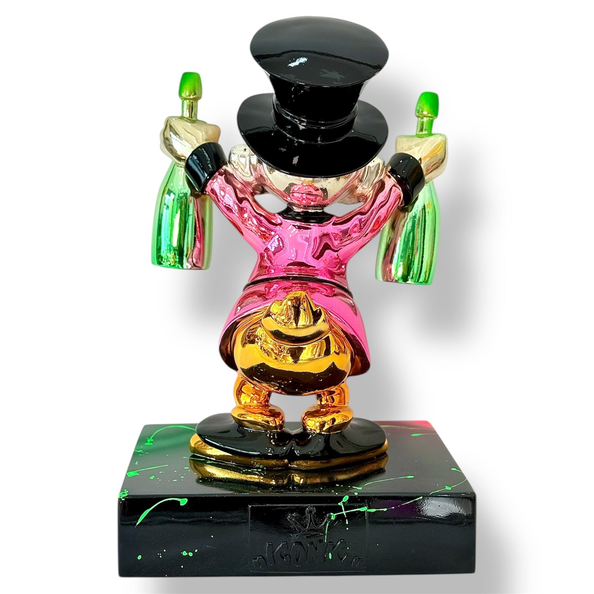 And Iconic Pop Art Duck Chrome Sculpture Pink Pop Art Champagne Statement Decor