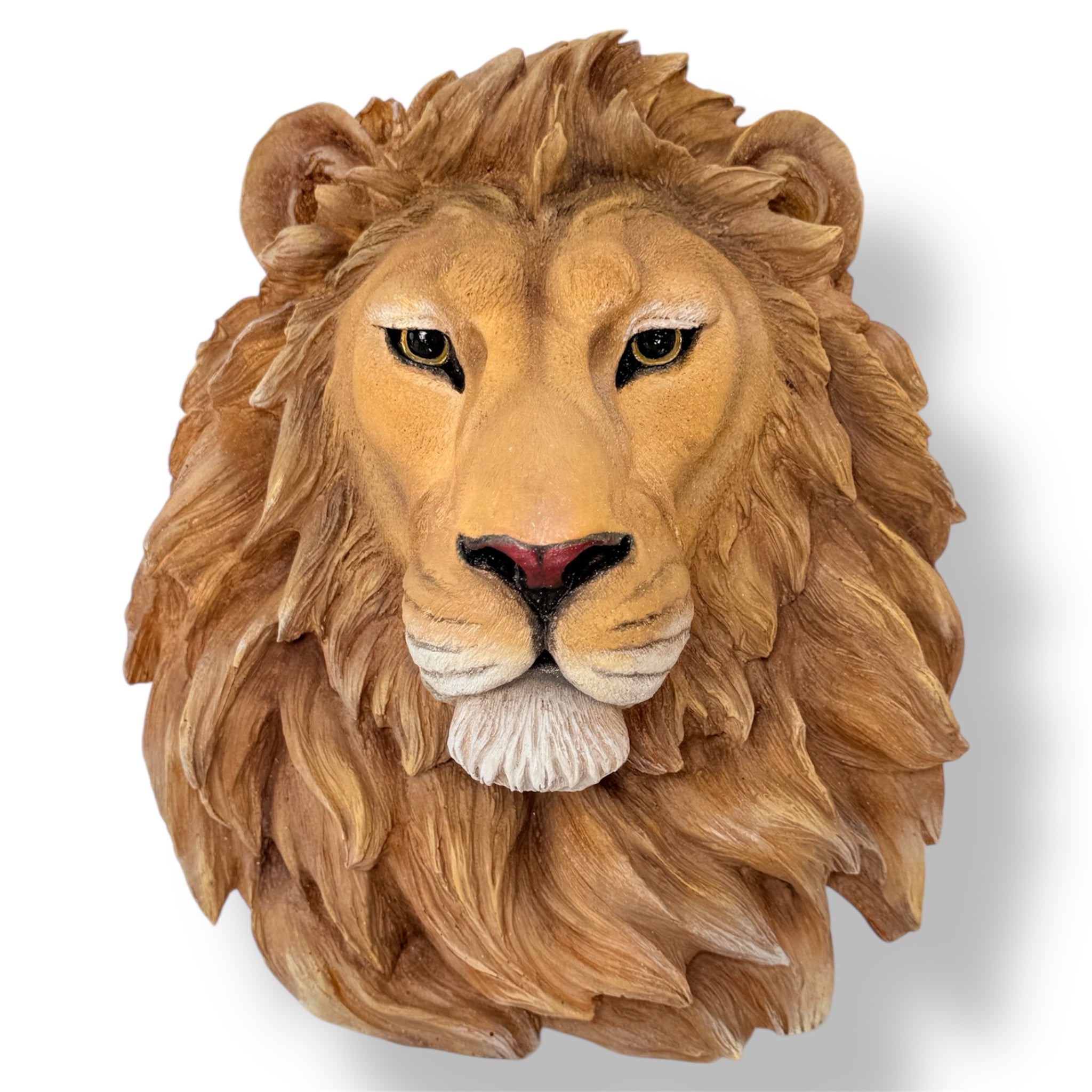 Lion Head Wall Sculpture - Statement Wall Art Decor - HT Animal Supply image 1