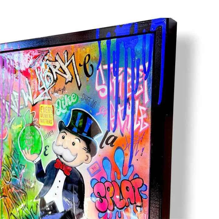 And Iconic Love and Money Graffiti Canvas Wall Art