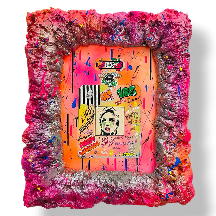 And Iconic Pink Perfume Bottle Street Art Canvas