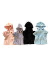 Velour Zip Front Hoodie, Lilac