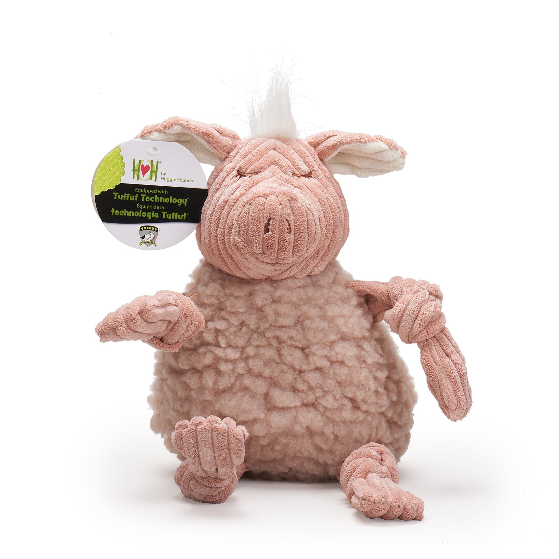 Penelope Pig HuggleFleece FlufferKnottieTM Plush Dog Toy