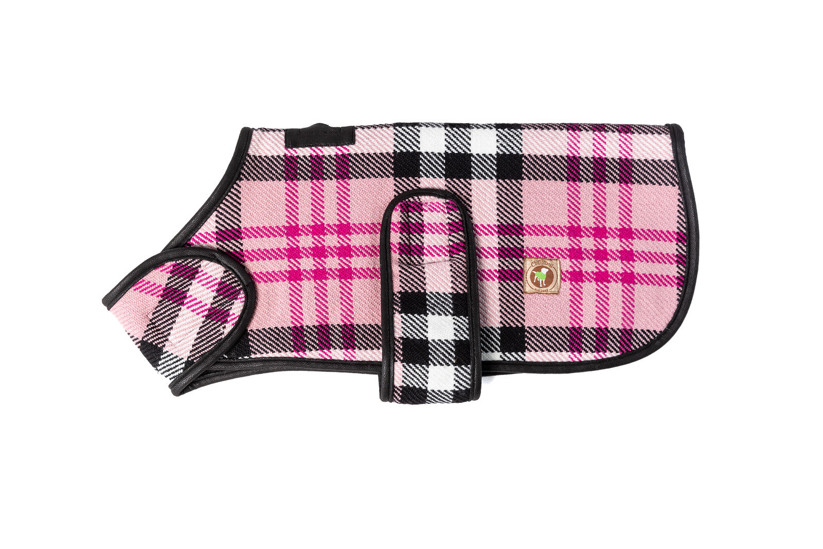 Chilly Dog Pink Plaid Wool Blanket Dog Coat
