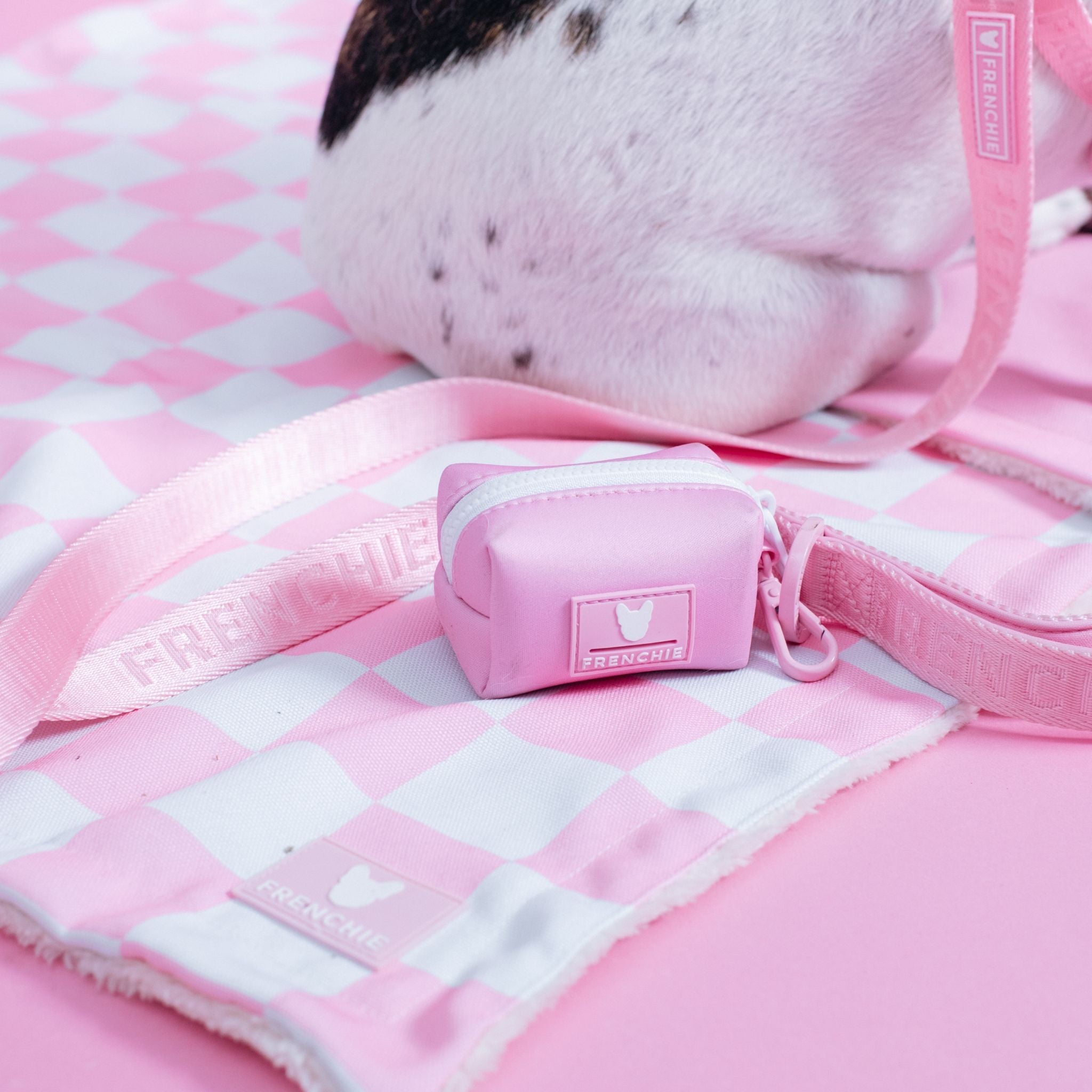 Frenchie Poo Bag Holder - Pink Bubblegum