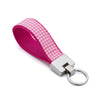 Up Country Pink Gingham Cast Brass Key Ring