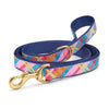 Up Country Pink Madras Cast Brass Dog Leash