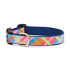 Up Country Pink Madras Cast Brass Dog Collar