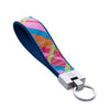 Up Country Pink Madras Cast Brass Key Ring
