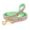 Up Country Pink Palms Cast Brass Dog Leash