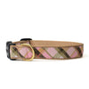 Up Country Pink Plaid Cast Brass Dog Collar