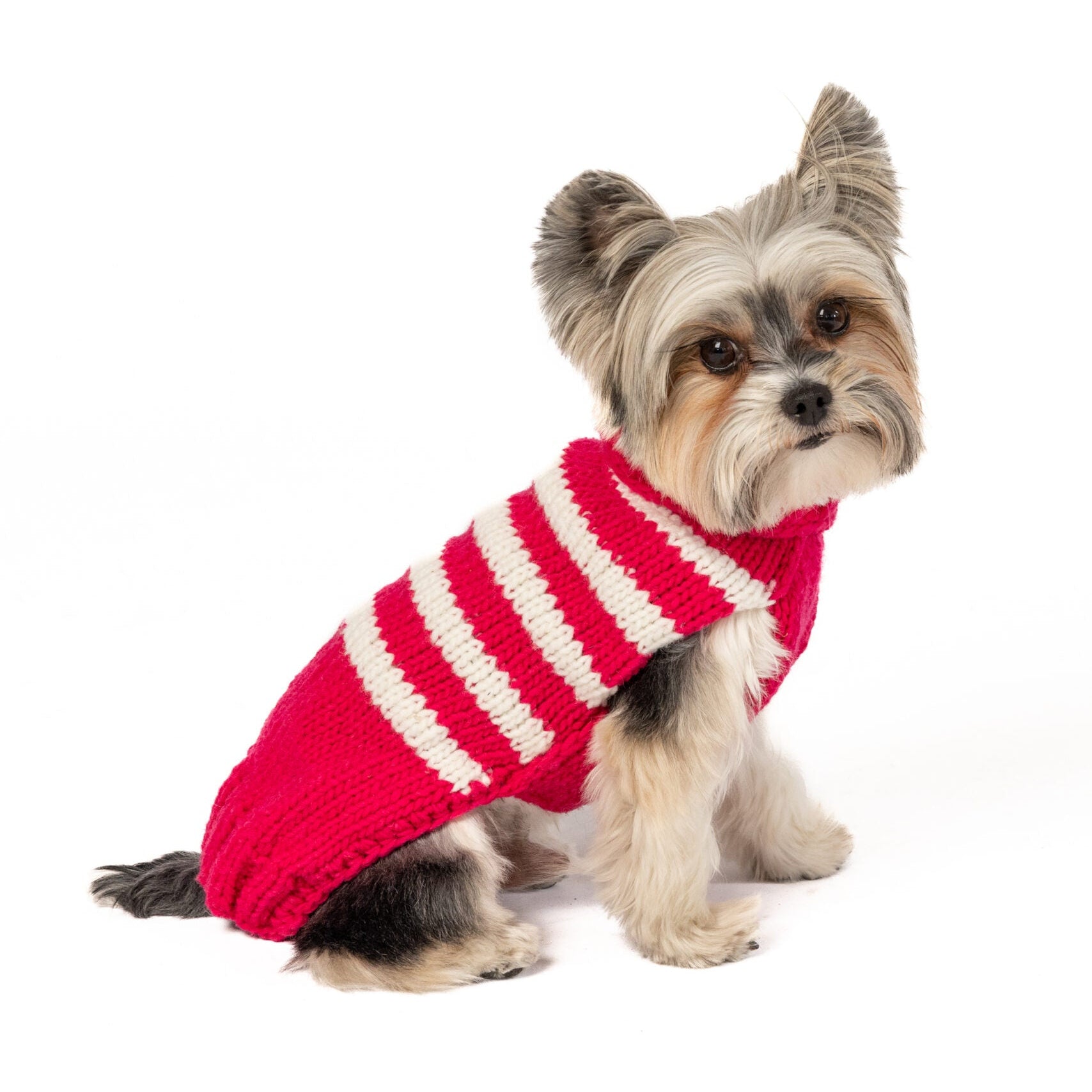 Chilly Dog Katie Stripe Alpaca Wool Dog Sweater