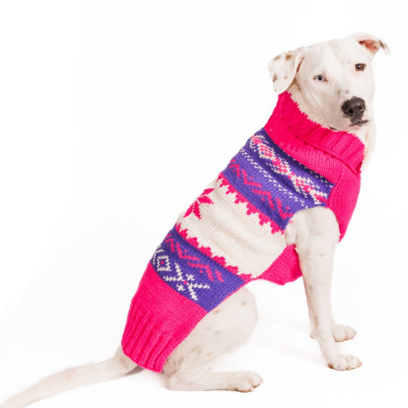 Chilly Dog Pink Vail Wool Dog Sweater