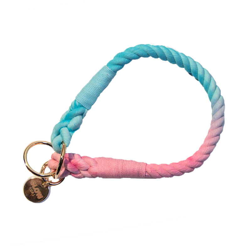 Glow Pups: Pink and Blue Tie Dye Slip Dog Collar