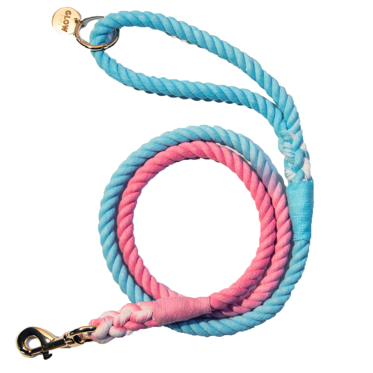 Glow Pups: Pink and Blue Tie Dye Dog Leash