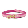 Up Country Pink Gingham Small Breed Dog Leash Made in USA