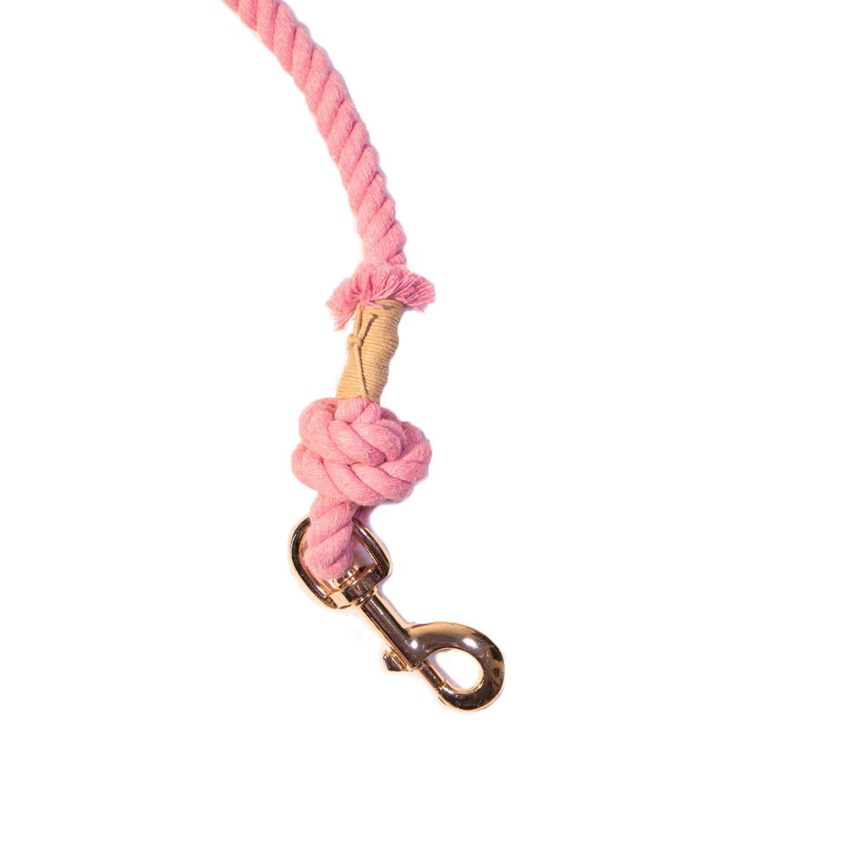 Glow Pups: Light Pink Boho Chic Cotton Rope Dog Leash