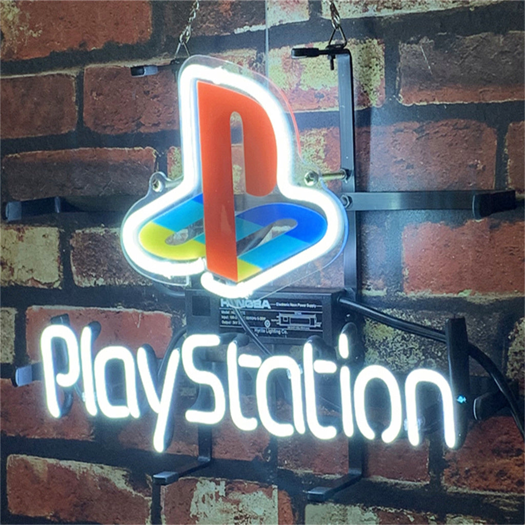 PlayStation Logo Real Glass Neon Sign