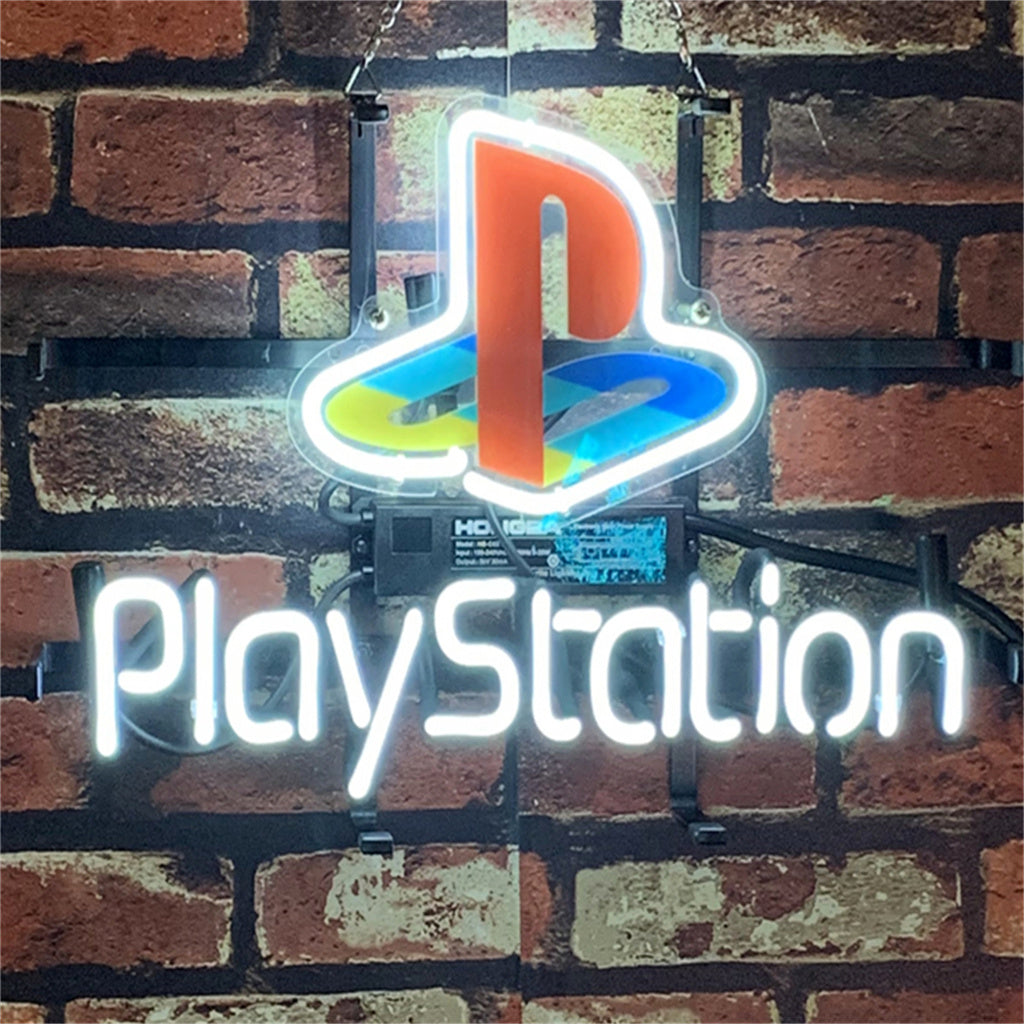 PlayStation Logo Real Glass Neon Sign