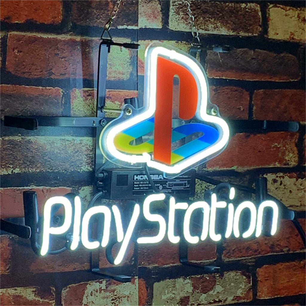 PlayStation Logo Real Glass Neon Sign