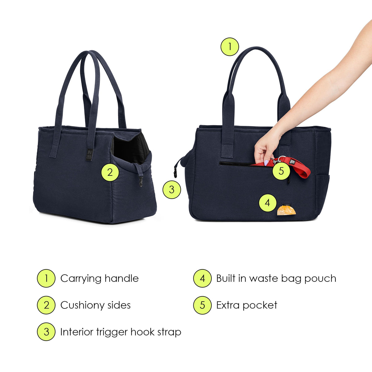 Weekend Dog Tote - Navy