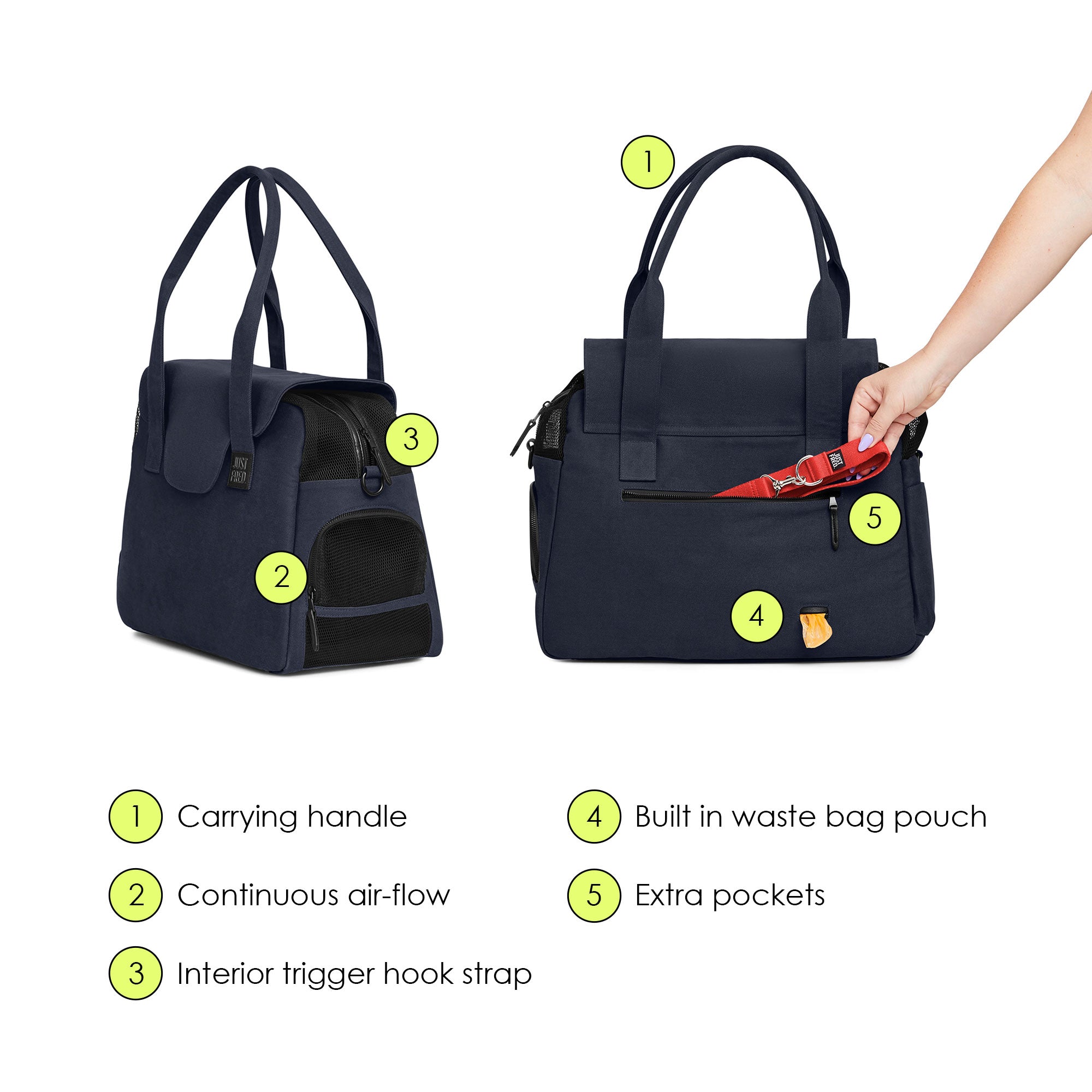 DESTINATION DOG TOTE - NAVY