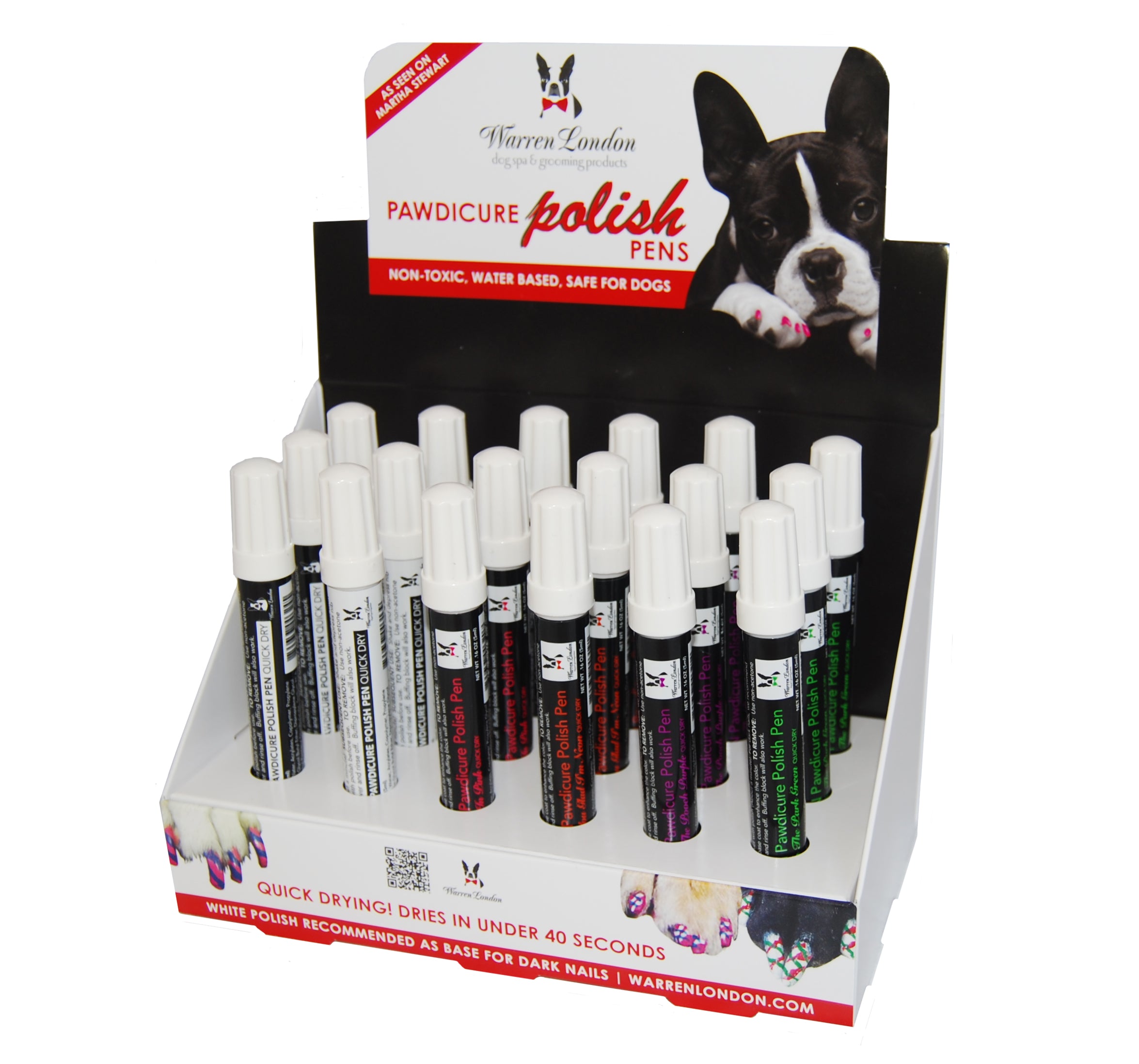 Cardboard Dog Nail Polish Pen Display Plus 18 Polish Pens