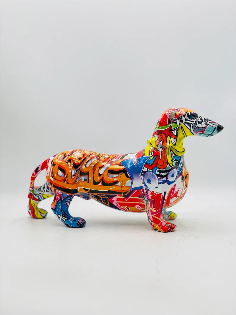 Pop Art Dachshund Dog Sculpture