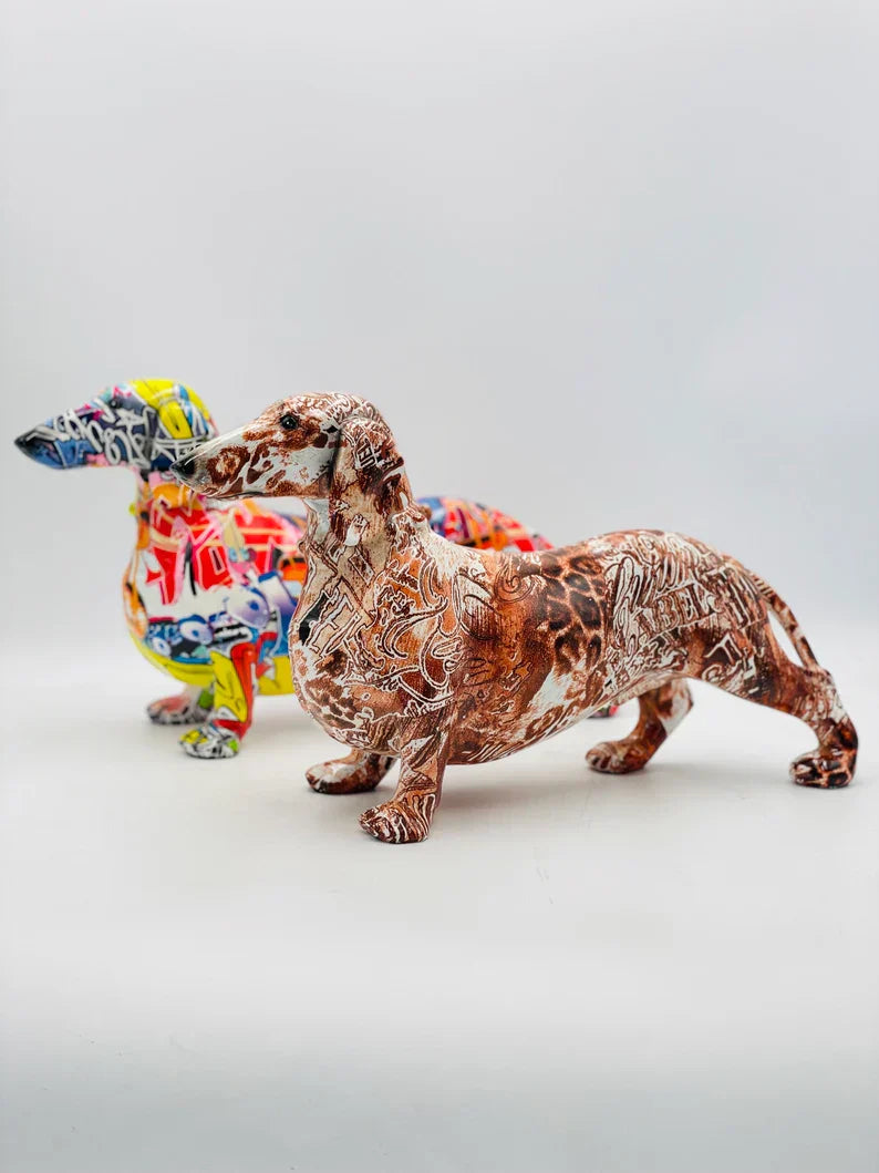 Pop Art Dachshund Dog Sculpture