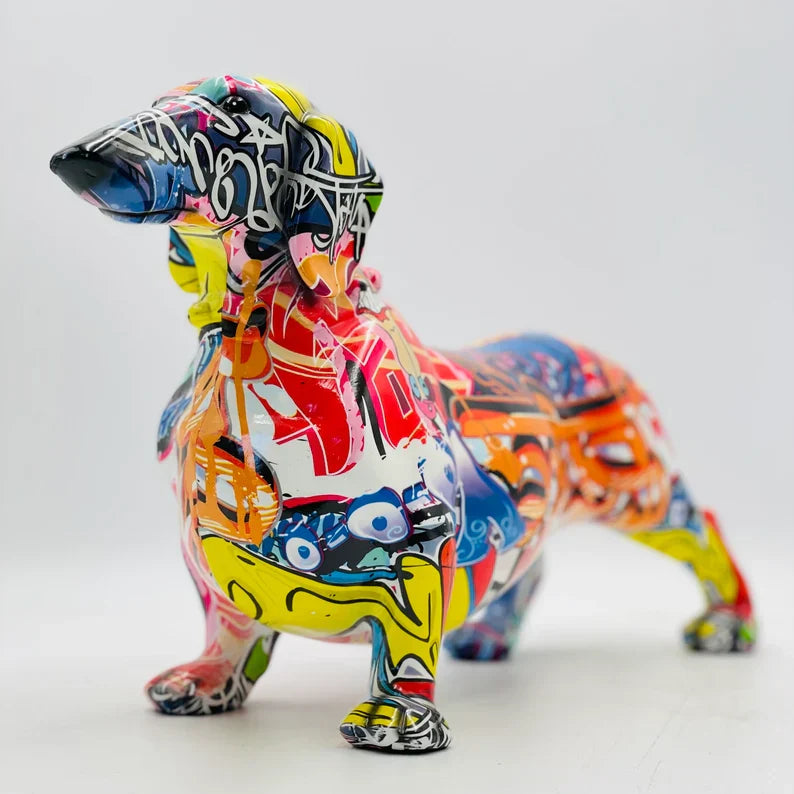 Pop Art Dachshund Dog Sculpture