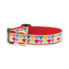 Up Country Pop Hearts Cast Brass Dog Collar