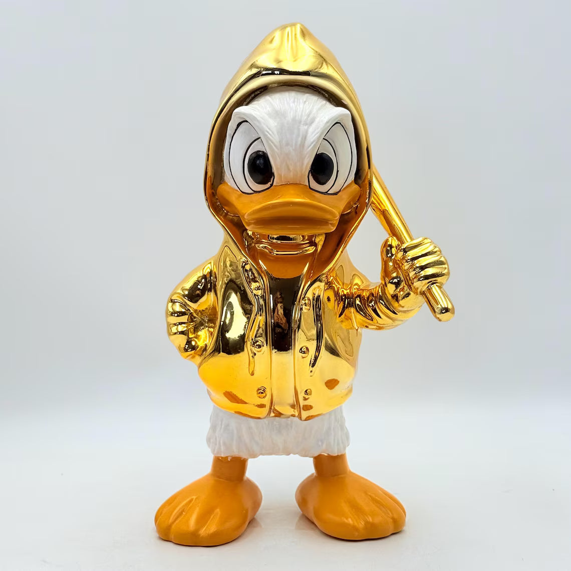 Pop Art Duck Gold Chrome Sculpture – Hoodie Edition