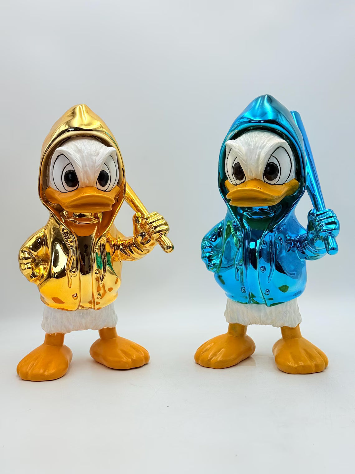 Pop Art Duck Gold Chrome Sculpture – Hoodie Edition