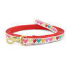 Up Country Pop Hearts Small Breed Dog Leash Made in USA