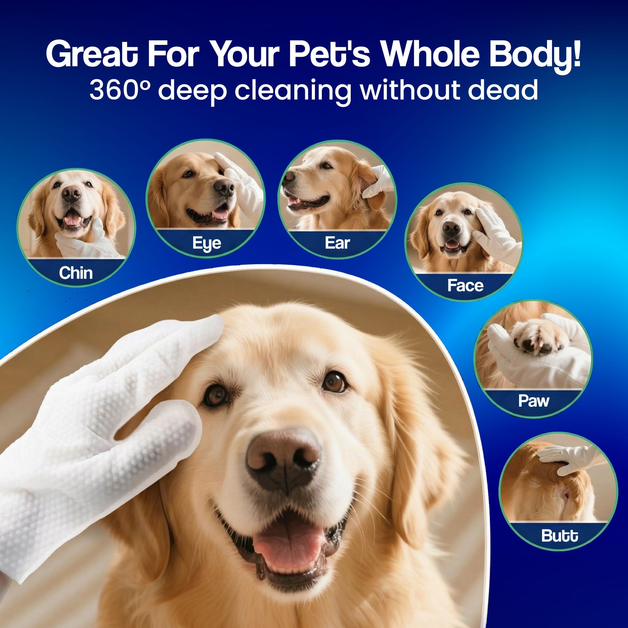 Glove & Go! Glove Grooming Wipes for Dogs & Cats (20 Count)