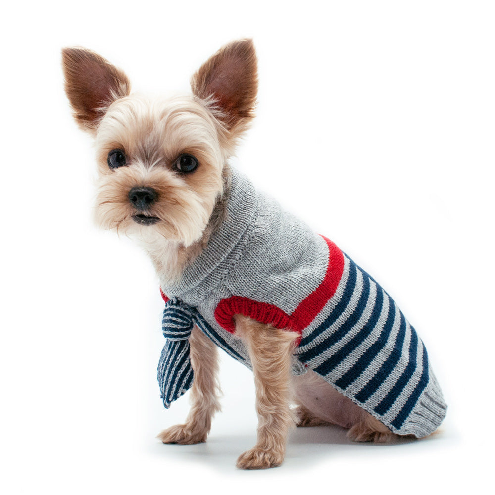 DOGO Preppy Necktie Dog Sweater