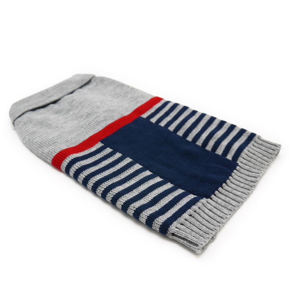 DOGO Preppy Necktie Dog Sweater