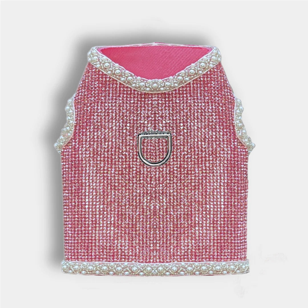 Hello Doggie Imperial Crystal Faux Fur Crystal Dog Harness