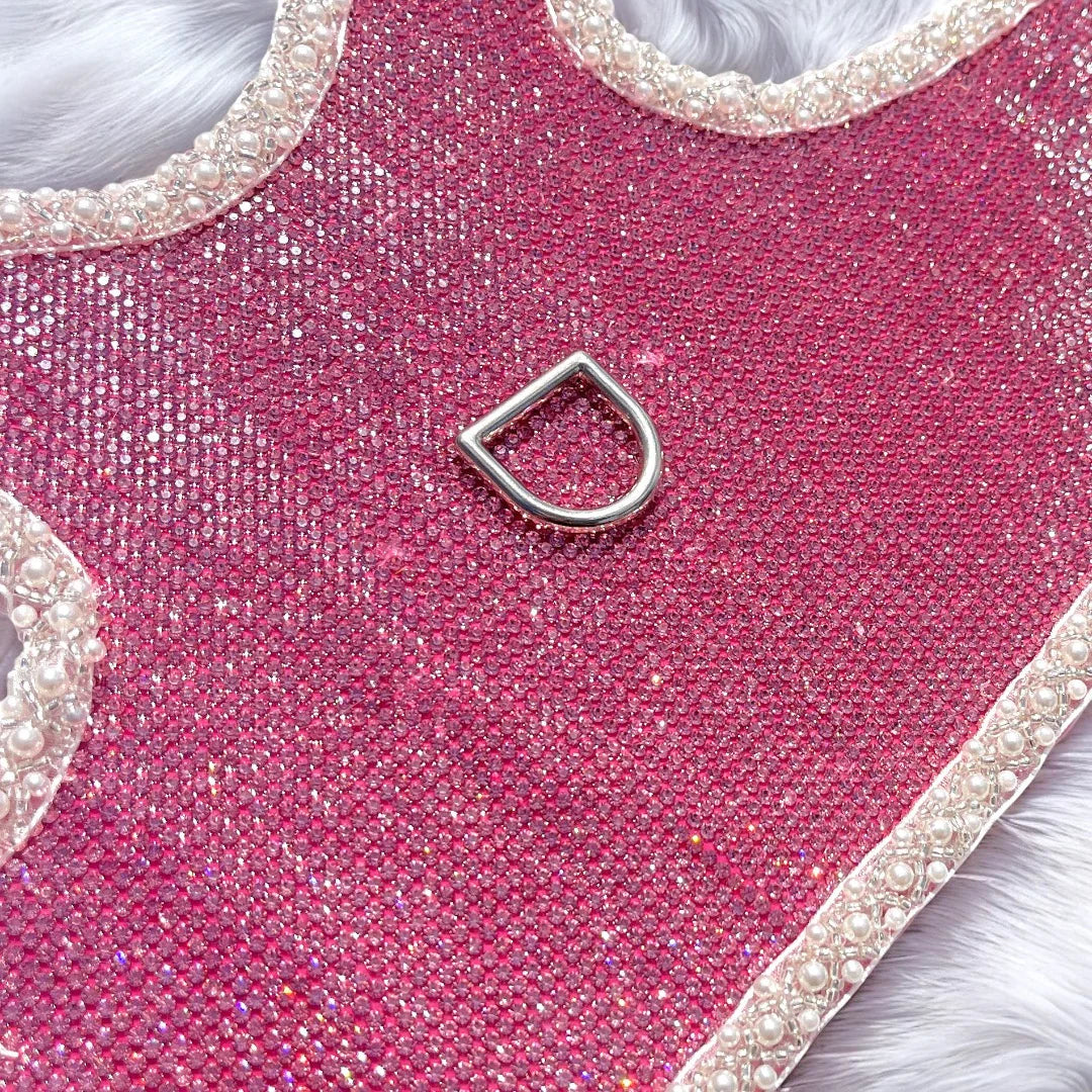 Hello Doggie Imperial Crystal Faux Fur Crystal Dog Harness