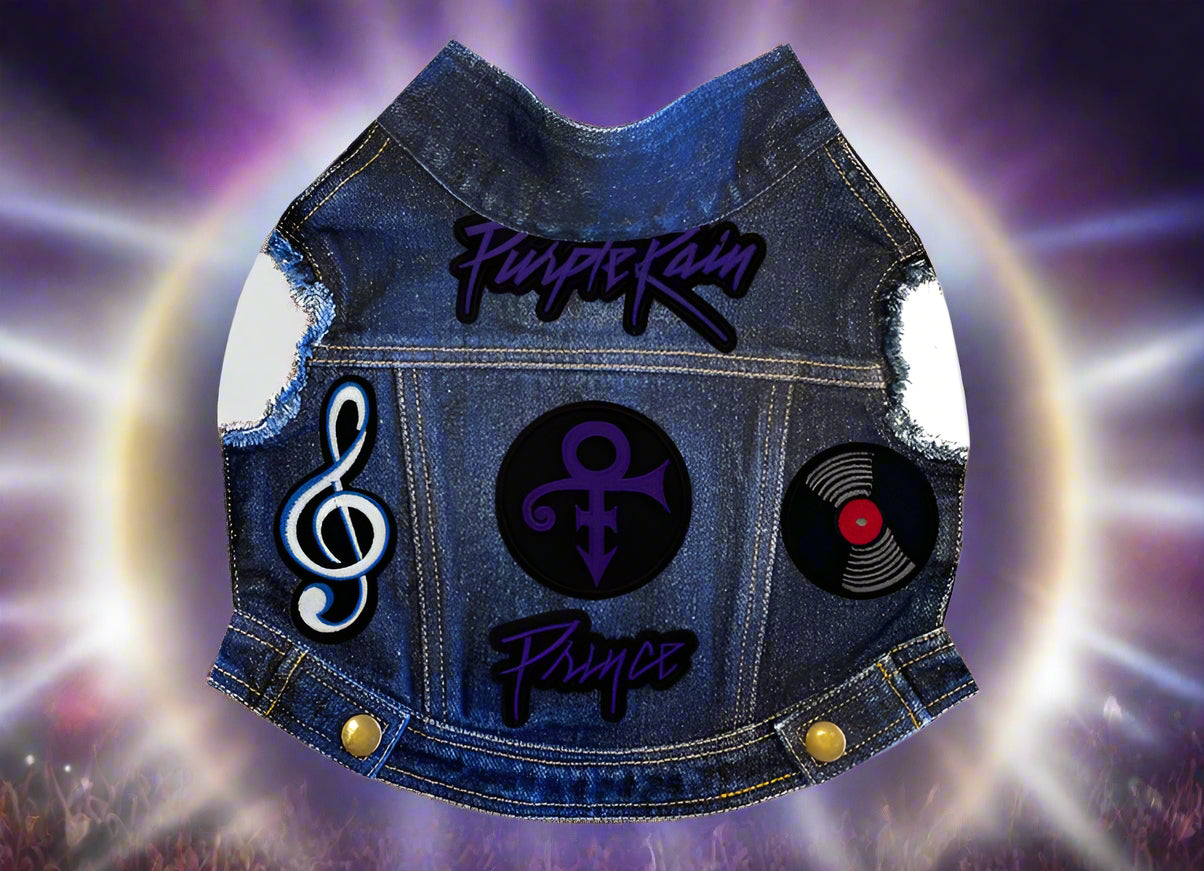 Prince Purple Rain Denim Dog Jacket