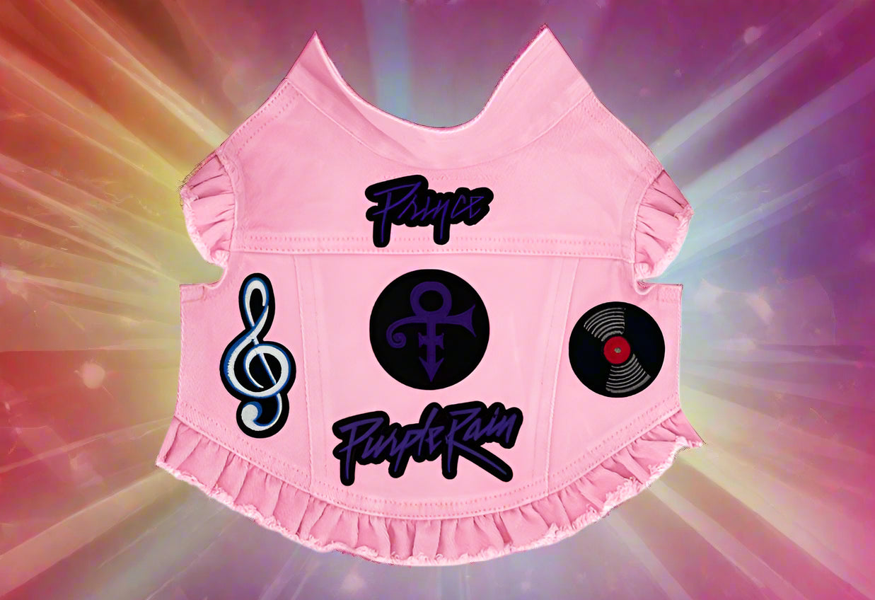 Prince Purple Rain Denim Dog Jacket