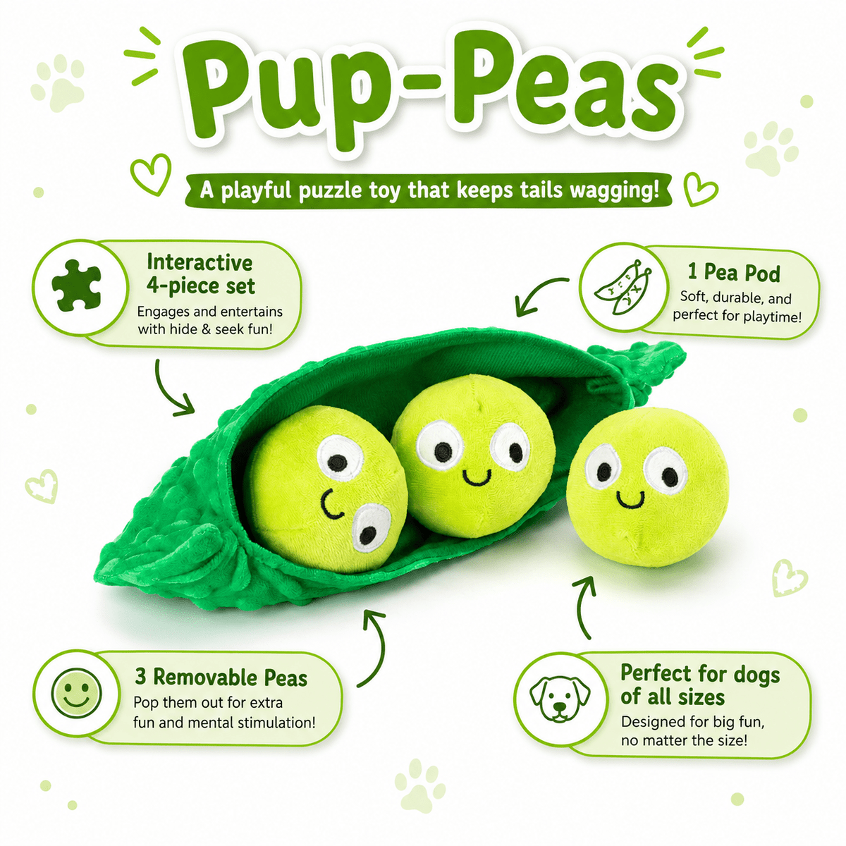Dogline Pup-Peas Interactive Dog Toy