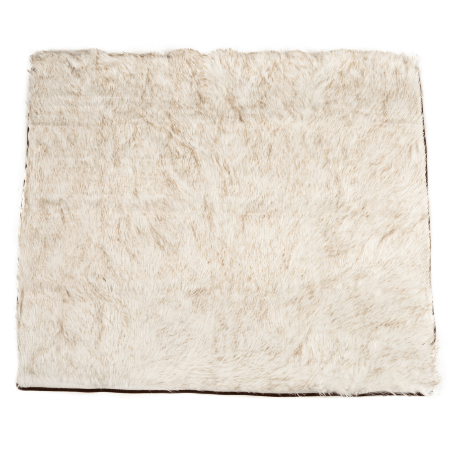 PupProtector Waterproof Throw Blanket White with Brown Accents 