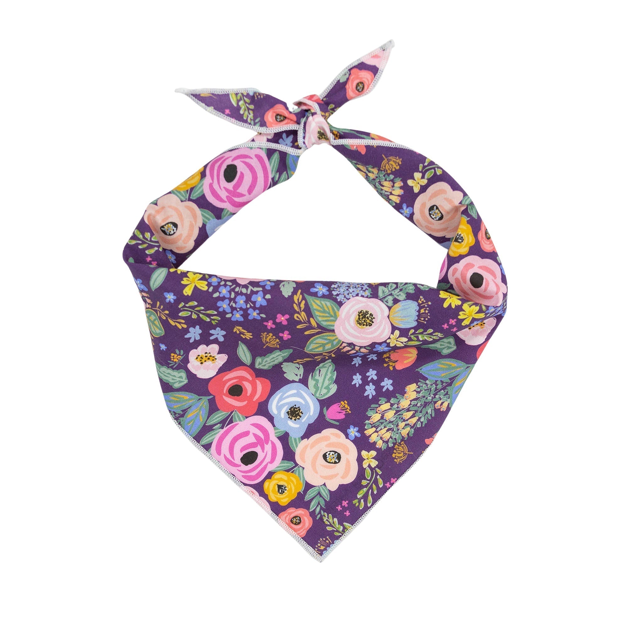 Purple Flower Dog Bandana