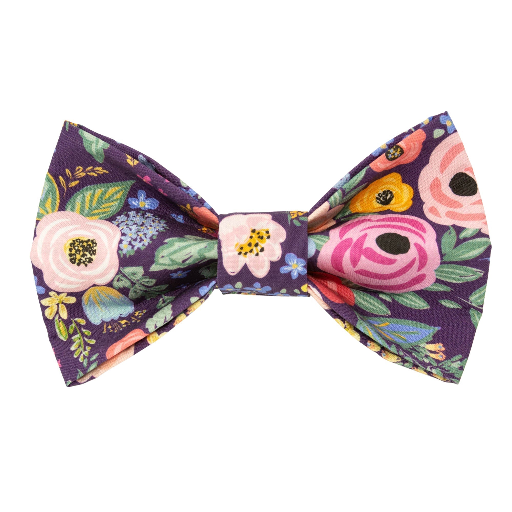 Purple Flowers Bow Tie