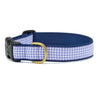 Up Country Purple Gingham Wide Cast Brass Dog Collar